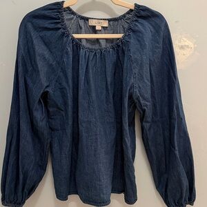 LOFT Denim Women's Dark Blue Blouse